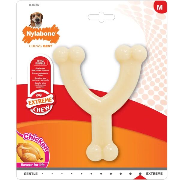 nylabone extreme gioco cane forcella dura pollo s