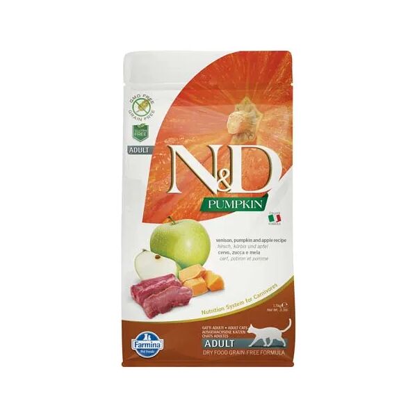 n&d pumpkin gatto adult cervo zucca mela 1.5kg