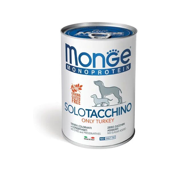 monge monoprotein dog lattina 400g tacchino