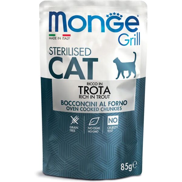 monge grill cat sterilised busta multipack 28x85g trota