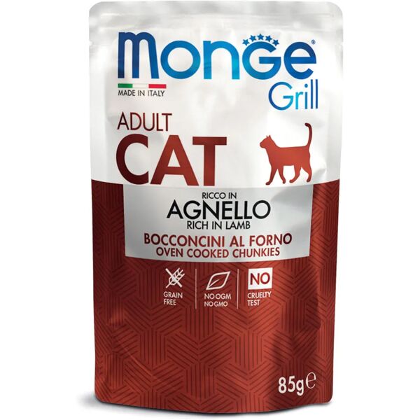 monge grill cat busta multipack 28x85g agnello