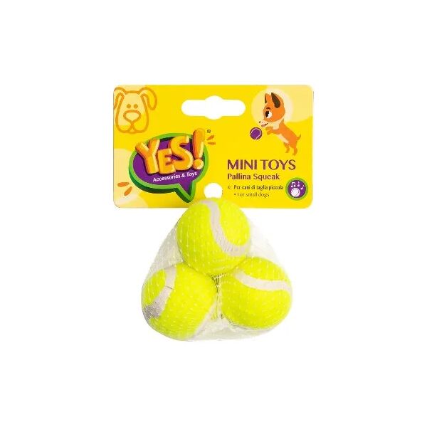 yes mini toys per cane pallina squeak gialla cm.3.8