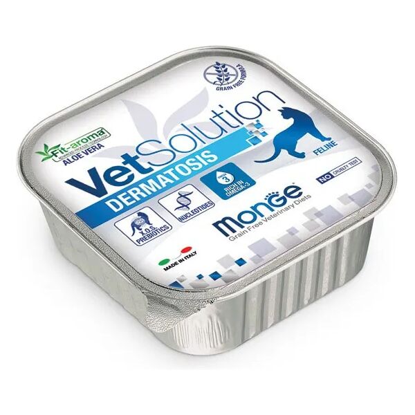 monge vet gatto vaschetta dermatosis 100g