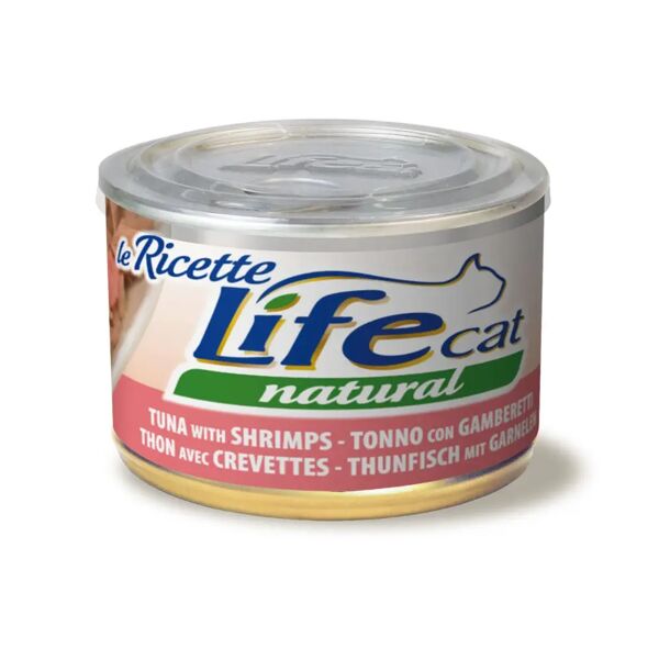 life pet care natural cat lattina multipack 24x150g tonno e gamberetti