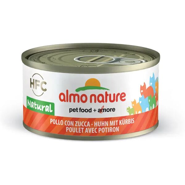 almo nature hfc natural cat lattina multipack 24x70g pollo con zucca