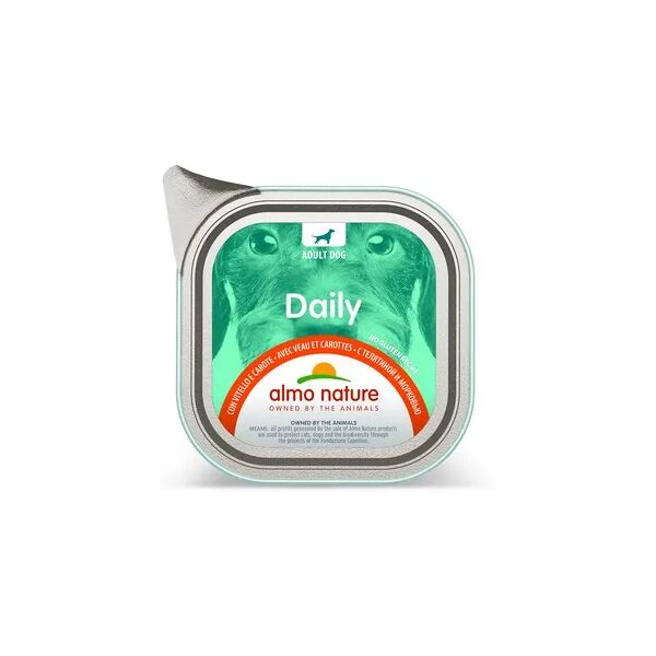 almo nature daily dog vaschetta multipack 32x100g vitello e carote