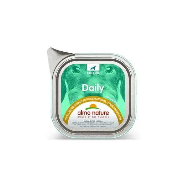 almo nature daily dog vaschetta multipack 32x100g pollo e prosciutto