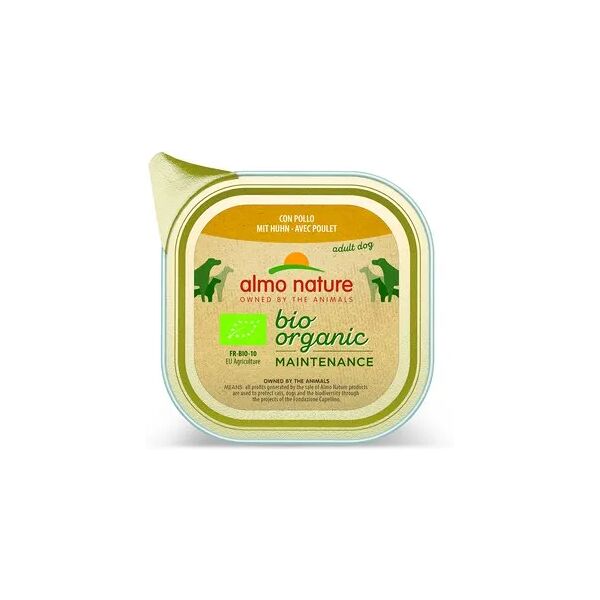 almo nature bio organic maintenance dog vaschetta multipack 32x100g pollo