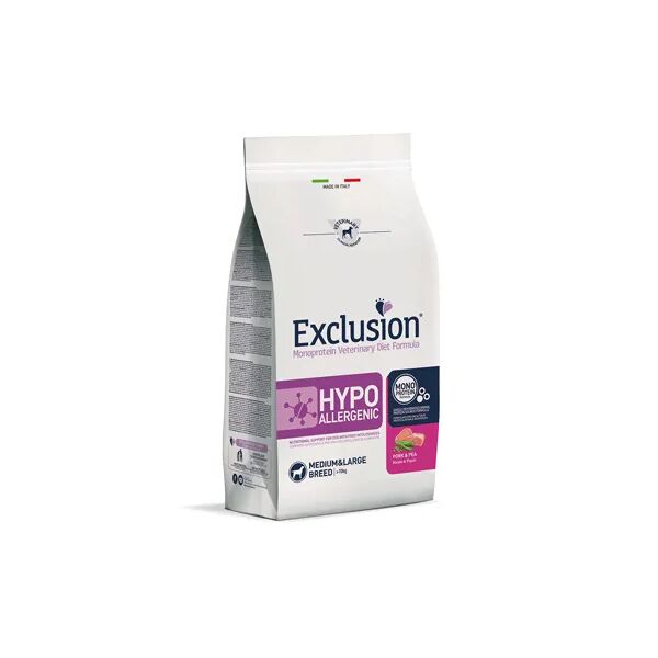 exclusion hypoallergenic dog medium&large maiale 2kg