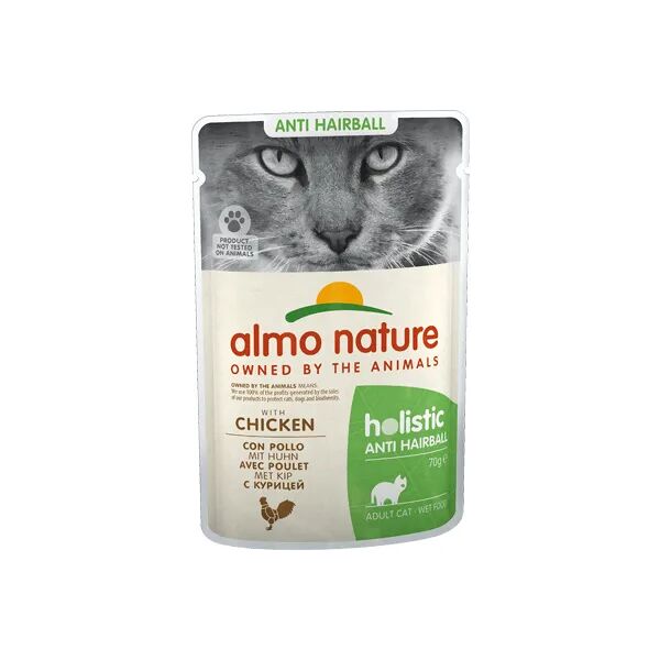 almo nature cat holistic anti hairball busta multipack 30x70g pollo