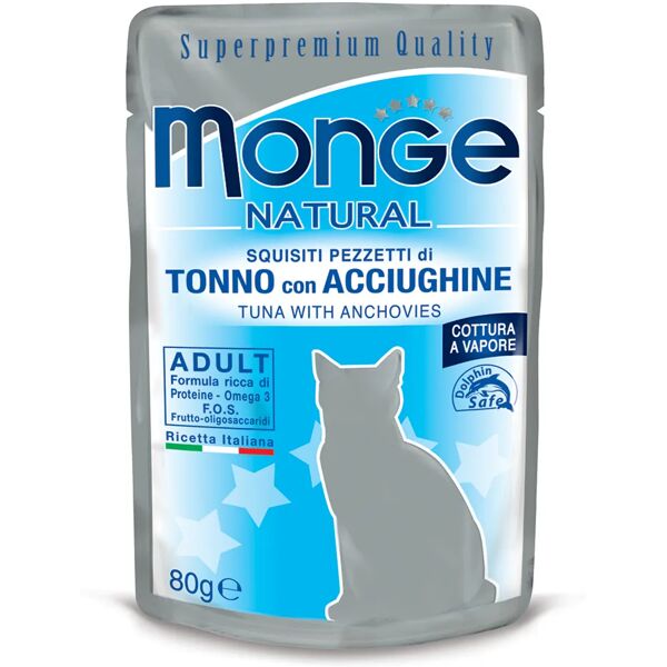 monge cat natural busta multipack 24x80g tonno e acciughine