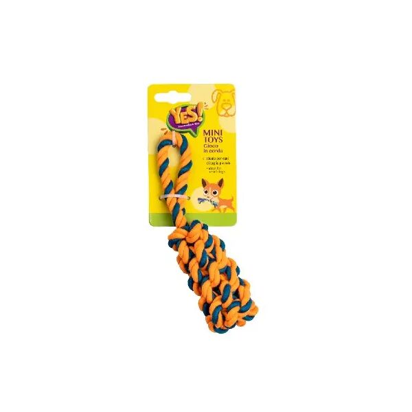 yes mini toys per cane treccia arancio cm.19