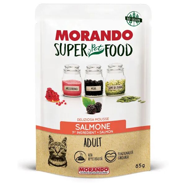 morando superpetfood cat busta multipack 24x85g salmone