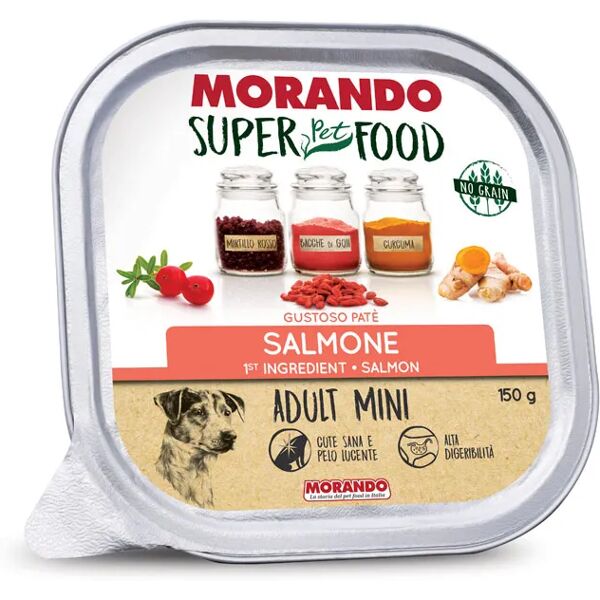 morando superpetfood dog vaschetta multipack 22x150g salmone