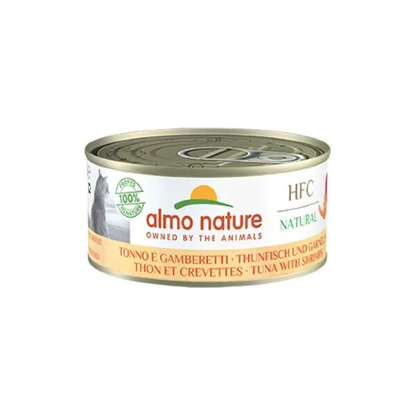 almo nature hfc natural lattina multipack 24x150g tonno e gamberetti