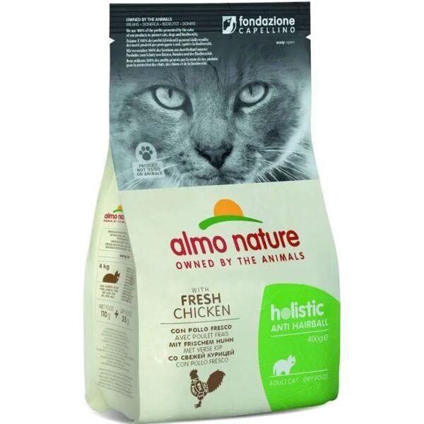 almo nature cat holistic hairball pollo e riso 400g