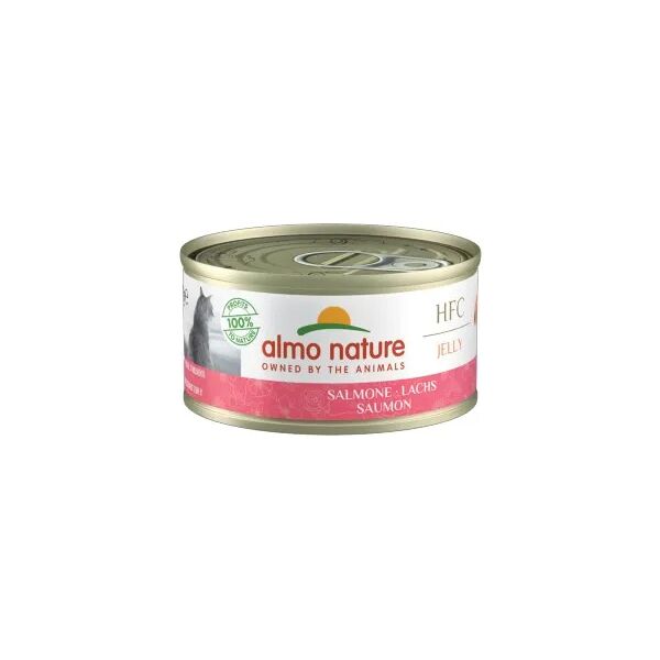 almo nature hfc jelly cat lattina multipack 24x70g salmone