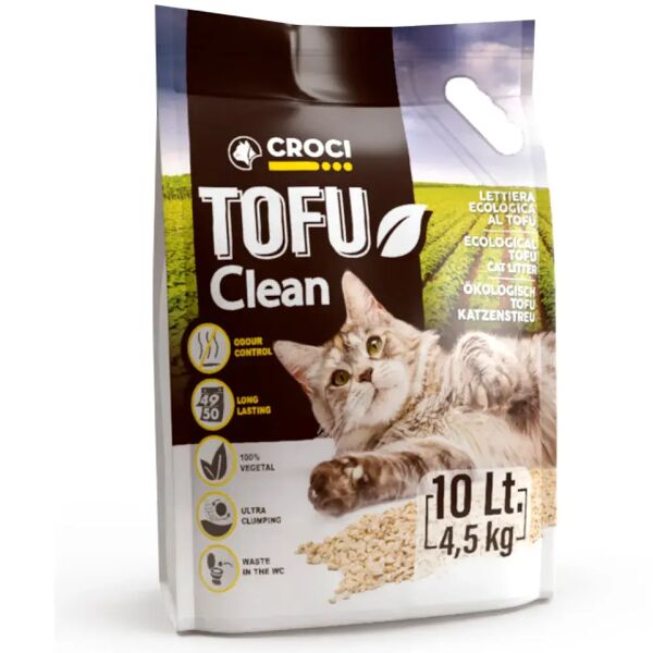 croci lettiera per gatto tofu clean 10l