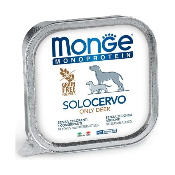 monge monoprotein solo vaschetta multipack 24x150g cervo