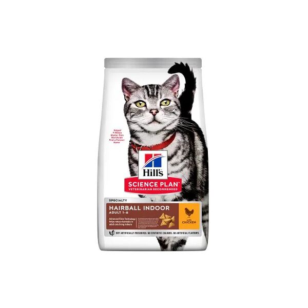 hills hill's science plan gatto adult hairball indoor pollo 1.5kg