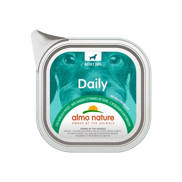 almo nature daily dog vaschetta multipack 9x300g agnello e patate