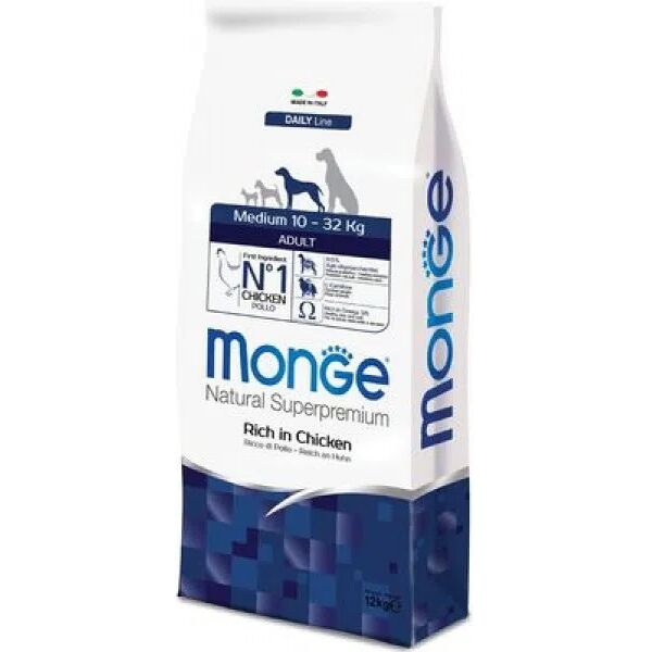 monge medium adult ricco di pollo 12kg