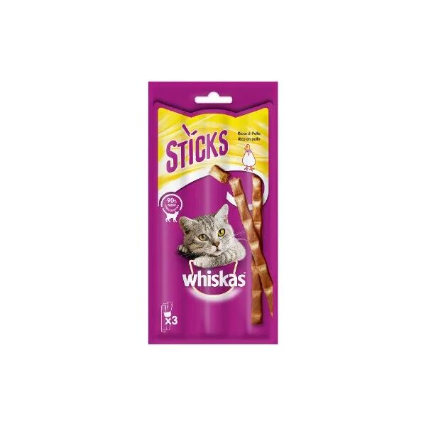 whiskas snack gatto sticks pollo 18g 18g