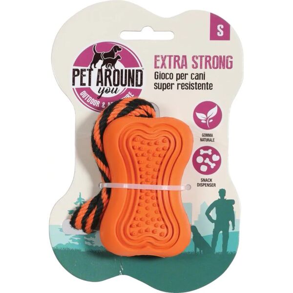 pet around you gioco cane extra strong con corda arancione l