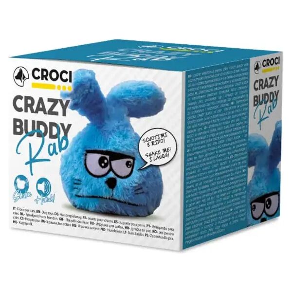 croci gioco elettrico per cane crazy buddy rabbit 1 pz