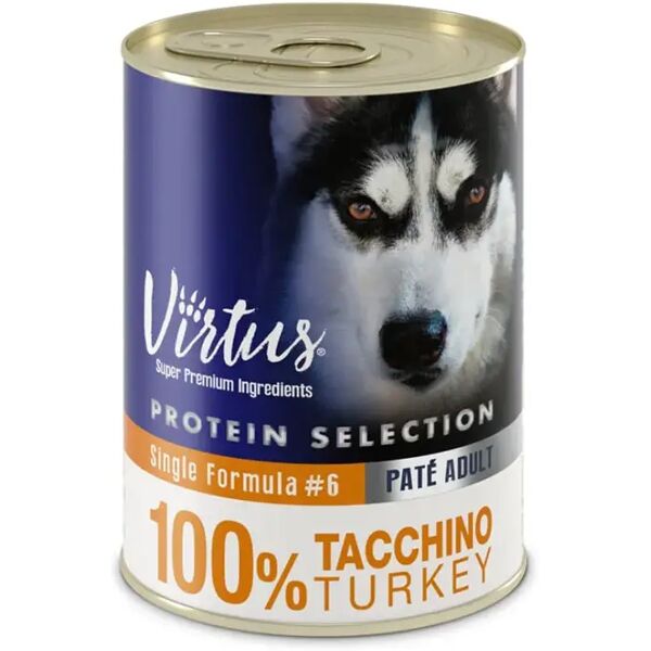 virtus protein selection dog lattina 400g tacchino