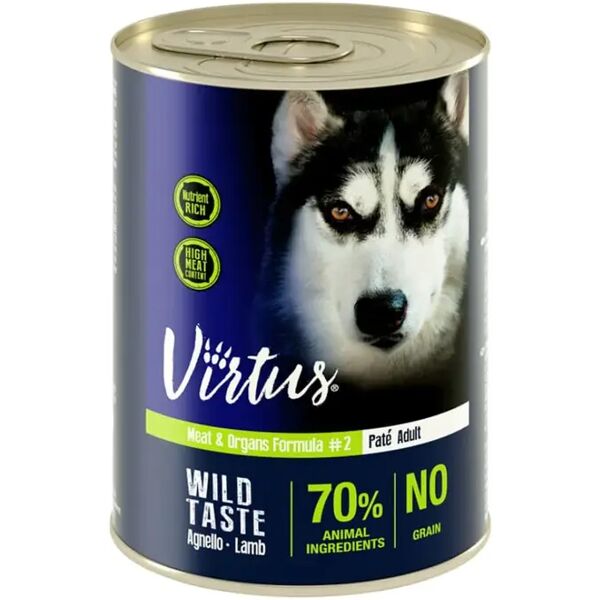 virtus wild taste dog lattina 400g agnello