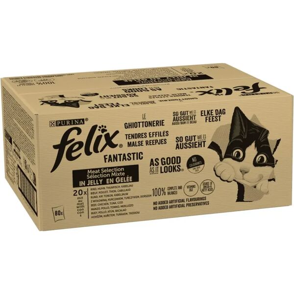 felix le ghiottonerie cat busta multipack 80x85g mix carne e pesce