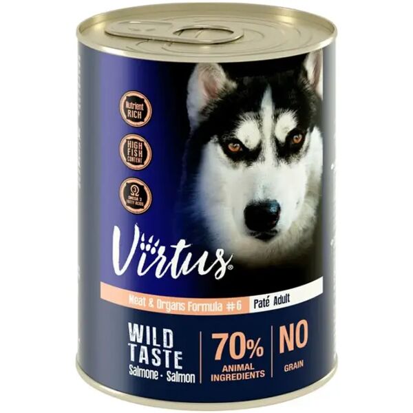 virtus wild taste dog lattina 400g salmone