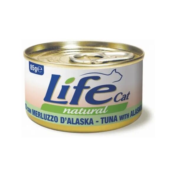 life pet care natural cat lattina multipack 24x85g tonno con merluzzo d'alaska