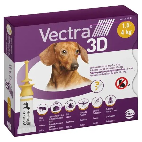 vectra 3d antiparassitario per cani 1.5-4kg