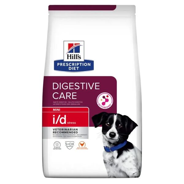 hills hill's prescription diet i/d digestive care stress mini alimento secco per cani 6kg