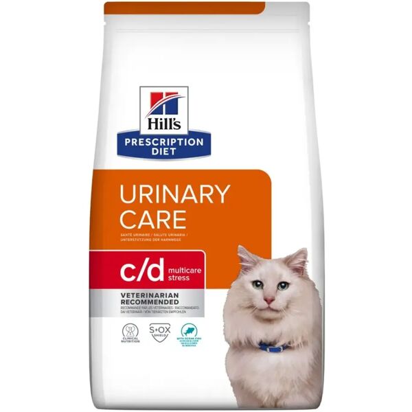 hills hill's prescription diet c/d urinary care alimento secco per gatti con pesce oceanico 1.5kg