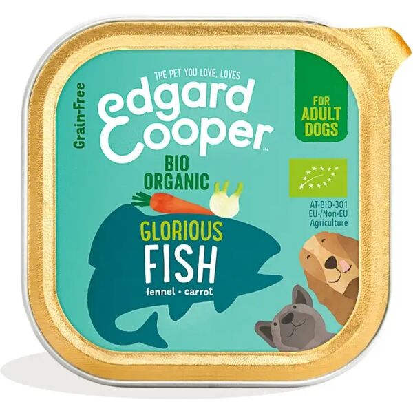 edgard cooper edgard & cooper bio organic dog vaschetta multipack 17x100g pesce