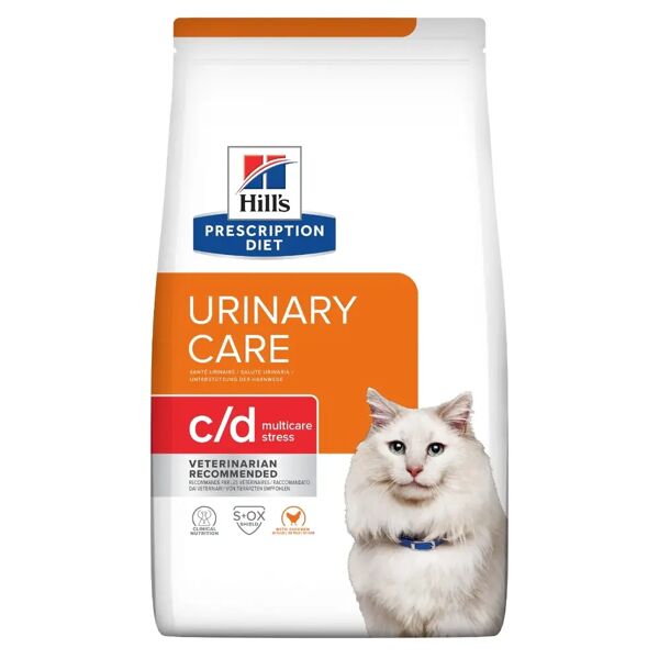 hills hill's prescription diet c/d urinary care multicare stress alimento secco per gatti 8kg