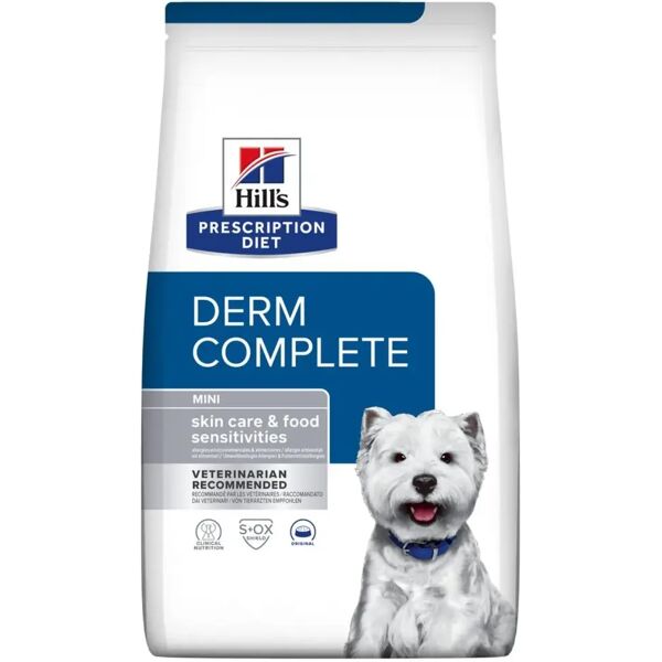 hills hill's prescription diet derm complete mini alimento secco per cani 1kg