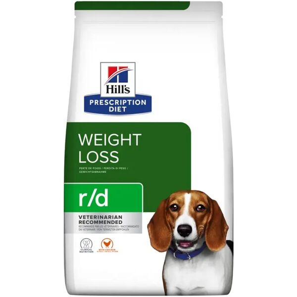 hills hill's prescription diet r/d weight loss alimento secco per cani 10kg