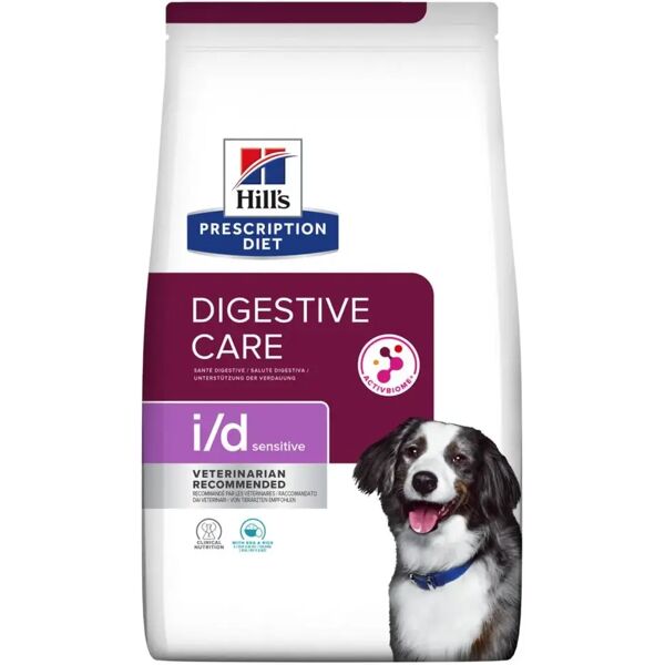 hills hill's prescription diet i/d digestive care sensitive alimento secco per cani con uova e riso 12kg