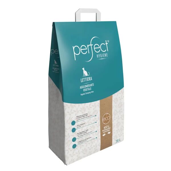 perfect lettiera gatto agglomerante eco vegetale 20l