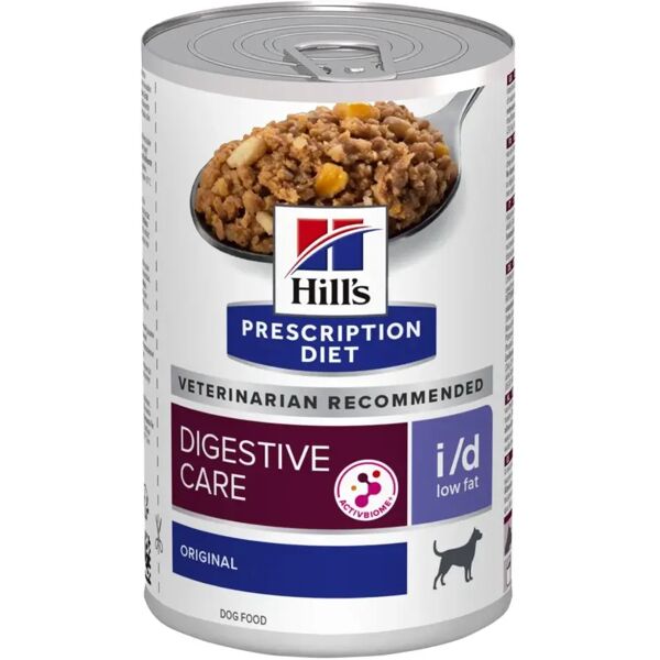 hills hill's prescription diet i/d digestive care low fat original alimento umido per cani 360g