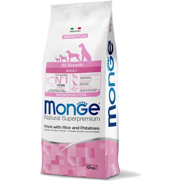 monge all breeds adult maiale riso e patate 12kg