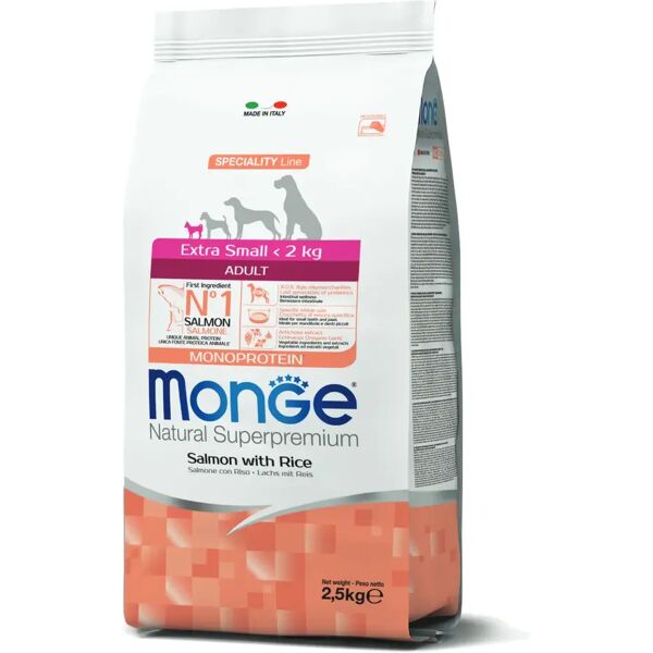 monge extra small adult con salmone 2.5kg