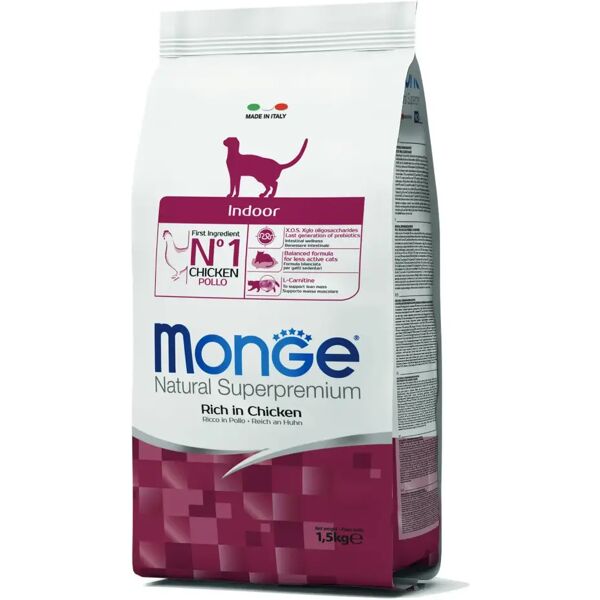 monge indoor ricco di pollo per gatto 1.5kg