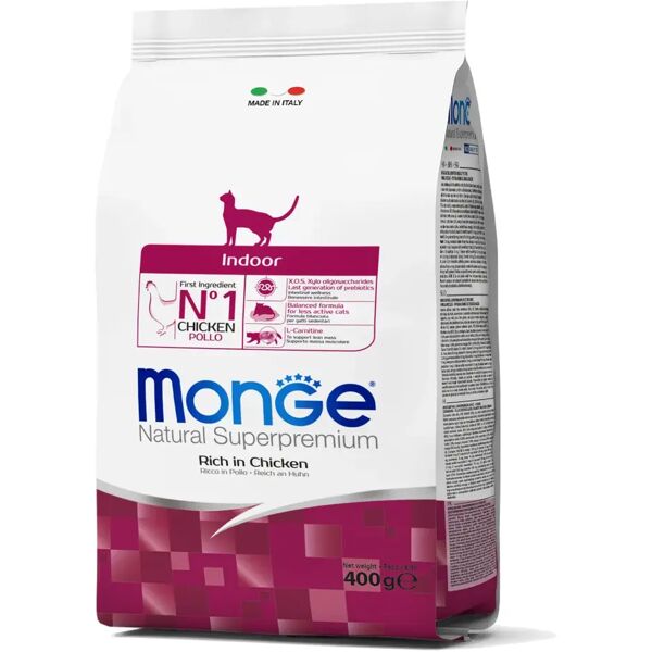 monge indoor ricco di pollo per gatto 400g