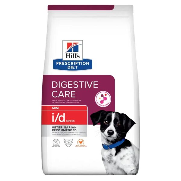 hills hill's prescription diet i/d digestive care stress mini alimento secco per cani 1kg