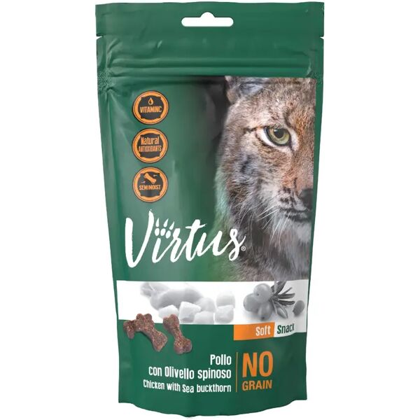 virtus cat soft snack con pollo e olivello 50g 50g